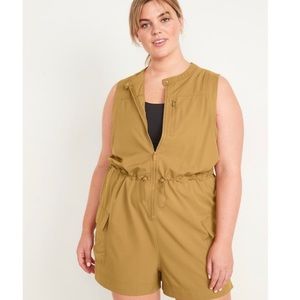 Stretch tech +  Dryquick Romper, Tan color